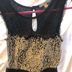 Cute little black dress, black/white print.